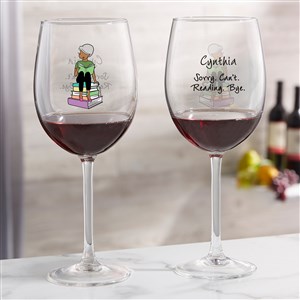 Book Lover philoSophies® Personalized Red Wine Glass - 52455-R