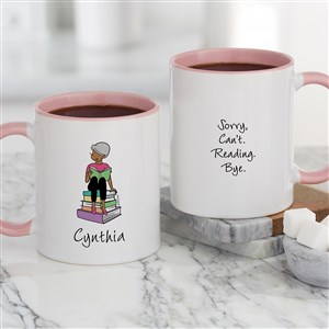 Book Lover philoSophies® Personalized Coffee Mug 11oz.- Pink - 52456-P