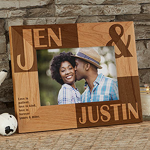 Romantic Personalized Picture Frames - Because of You - 4x6 - 8098-S