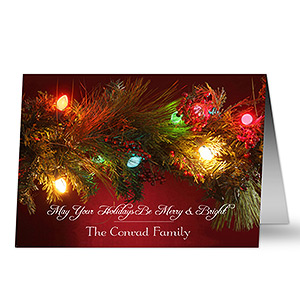 Merry  Bright Lights Premium Holiday Card - 8887-P
