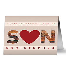 Personalized Valentines Day Card For Son - 23009