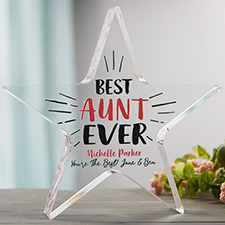 Best Aunt Ever Personalized Star Award Gift - 23170