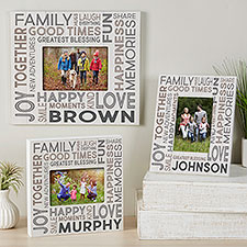 Personalized Box Picture Frames - Family Word Art - 23639