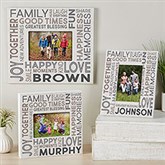 Personalized Box Picture Frames - Family Word Art - 23639