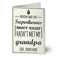 Superheroes Personalized Fathers Day Greeting Card - 24461