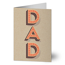 Dad in Lights Personalized Fathers Day Greeting Card - 24468