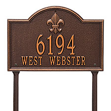 Bayou Vista Personalized Aluminum Lawn Address Signs - 24663