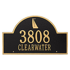 Sailboat Arch Personalized Aluminum Wall Plaque - 24665