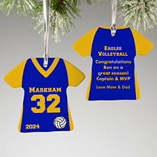 Personalized Volleyball Ornament - Volleyball Sports Jersey - 24912
