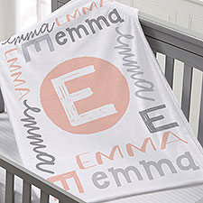 Name  Initial Personalized Baby Blankets - 25420