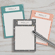 Terrazzo Personalized Mini Notepads - Set of 3 - 25455
