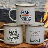 Personalized Camping Mugs - The Man, The Myth, The Legend - 25721