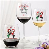 Personalized Christmas Best Friends Wine Glasses by philoSophie's - 25799