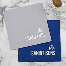 Basic Name Personalized Premium Cocktail Napkins - 25954D