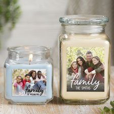 Family Photo Personalized Scented Glass Candle Jars - 26041