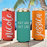 Scripty Style Personalized Slim Can Cooler - 26307