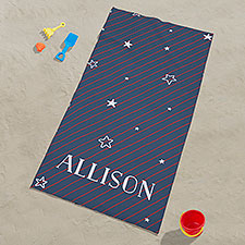 Stars  Stripes Personalized Beach Towels - 26432