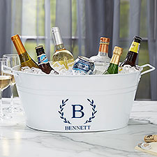 Laurel Initial Personalized Beverage Tub - 26443