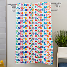 Vibrant Name for Her Personalized Bath Towels for Kids - 26444