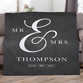 Moody Chic Personalized Wedding Blankets - 26507