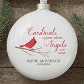 Personalized Deluxe Cardinal Memorial Ornament - 26539