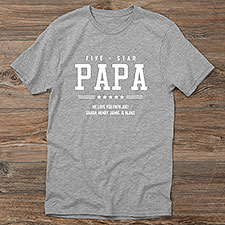 Five Star Grandpa Personalized Mens Shirts - 26600