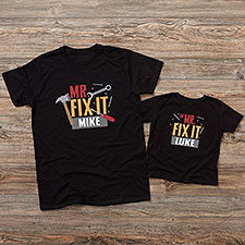 Mr. Fix It Personalized Dad and Son Matching Shirts - 26620