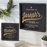 Brewing Co. Personalized Distressed Black Wood Frame Wall Art - 26770