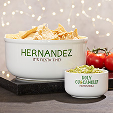 Personalized Guacamole  Chips Bowls - 26988