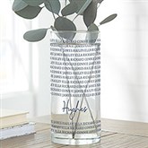 Family Repeating Names Personalized Glass Flower Vase - 27010