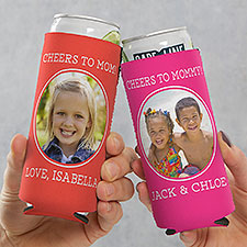 Photo Message For Her Custom Slim Can Cooler - 27136