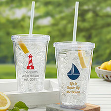 Coastal Icon Personalized 17 oz Acrylic Insulated Tumbler - 27297