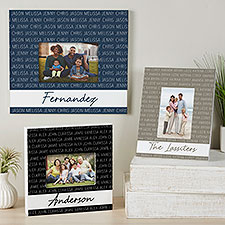 Family Repeating Name Personalized Picture Frames - 27350