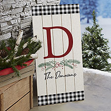 Festive Foliage Personalized Standing Wood Sign - 27525