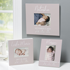 Simple  Sweet Baby Girl Personalized Picture Frames - 28420