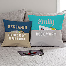 Color Medley Personalized Kids Book Pocket Pillow - 28645