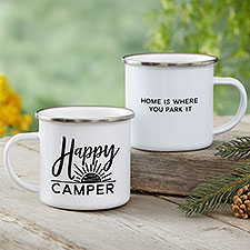 Sunset Happy Camper Personalized Camping Mug - 28930