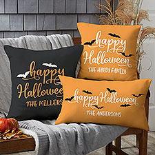 Happy Halloween Personalized Outdoor Throw Pillows - 29660