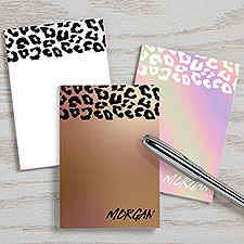 Leopard Print Personalized Mini Notepads - Set of 3 - 29741