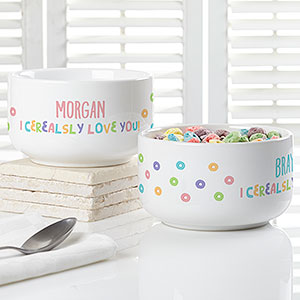 I Cerealsly Love You Personalized Kids Cereal Bowl - 28394