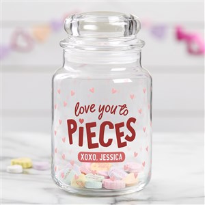 Love You to Pieces Personalized Candy Jar  - 46539