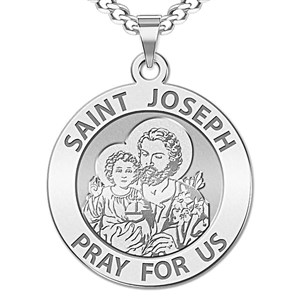 Custom Saint Joseph Engraved Pendant  - 48182D