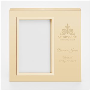 Engraved Logo Gold Uptown 4x6 Picture Frame - 48534