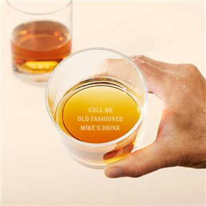 Secret Message Engraved Whiskey Glass  - 48982