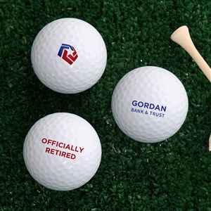 Custom Retirement Logo Golf Ball Set of 3 - 51242