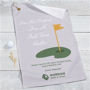 Custom Retirement Logo Golf Pro Golf Towel - 51243