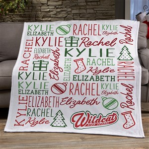 Personalized Logo Repeating Name Personalized Blanket - 51849