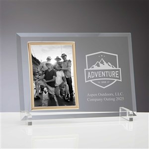 Engraved Glass Picture Frame With Your Business Logo - 8528