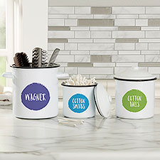 Yours Truly Personalized Enamel Storage Jars - 31005