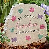 All Our Hearts Personalized Standing Garden Stone - 31128